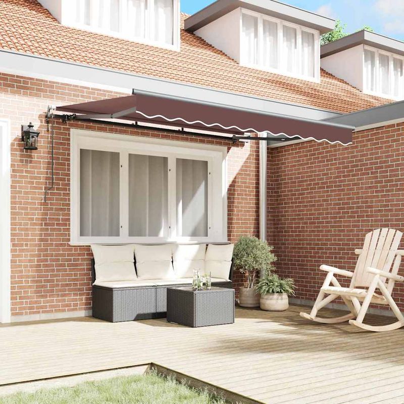 Casa si Gradina - Gradina si terasa - Umbrele si pavilioane - Pavilioane - Cortina Retractabila Manual Maro si Antracit - Infinity.ro