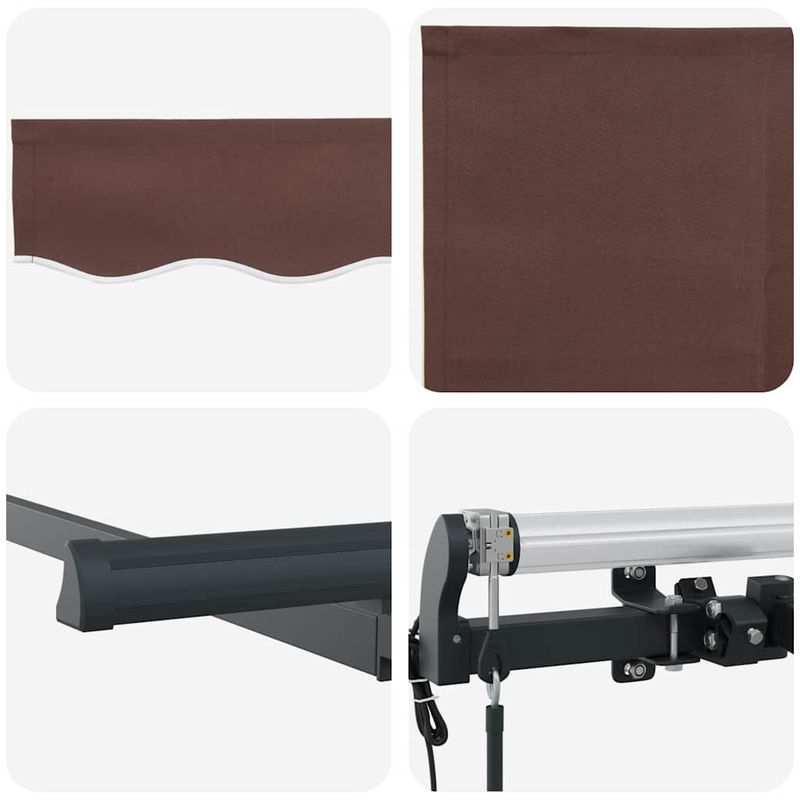 Casa si Gradina - Gradina si terasa - Umbrele si pavilioane - Pavilioane - Cortina Retractabila Manual Maro si Antracit - Infinity.ro