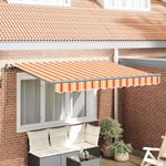Casa si Gradina - Gradina si terasa - Umbrele si pavilioane - Pavilioane - Cortina Retractabila Manual Galben si portocaliu si alb - Infinity.ro