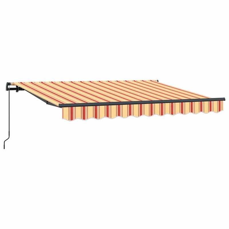 Casa si Gradina - Gradina si terasa - Umbrele si pavilioane - Pavilioane - Cortina Retractabila Manual Galben si portocaliu si alb - Infinity.ro