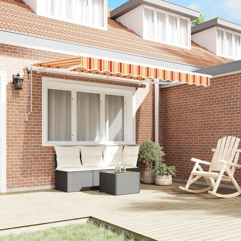 Casa si Gradina - Gradina si terasa - Umbrele si pavilioane - Pavilioane - Cortina Retractabila Multicolor si galben si portocaliu si alb - Infinity.ro
