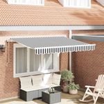 Casa si Gradina - Gradina si terasa - Umbrele si pavilioane - Pavilioane - Cortina Retractabila Manual Antracit si Alb - Infinity.ro