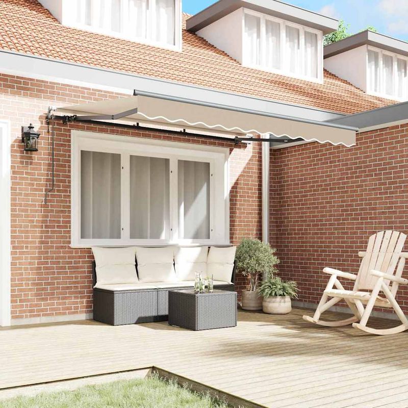 Casa si Gradina - Gradina si terasa - Umbrele si pavilioane - Pavilioane - Cortina Retractabila Manual Bej si antracit - Infinity.ro