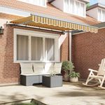 Casa si Gradina - Gradina si terasa - Umbrele si pavilioane - Pavilioane - Cortina Retractabila Manual Galben si portocaliu si alb - Infinity.ro