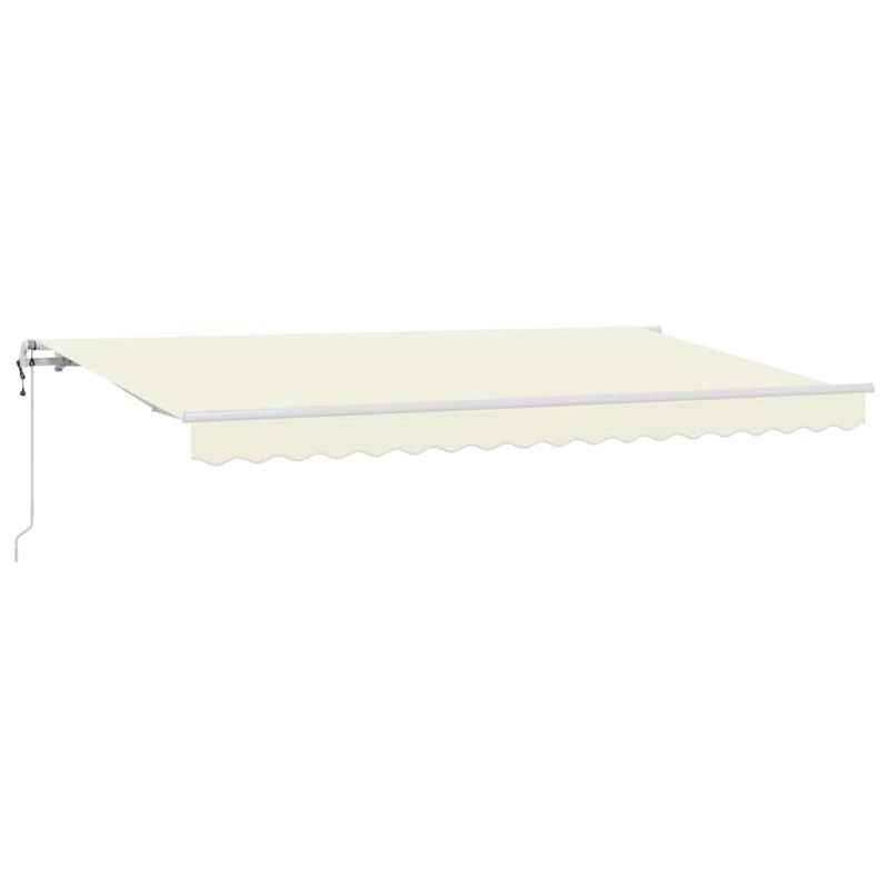 Casa si Gradina - Gradina si terasa - Umbrele si pavilioane - Pavilioane - Cortina Retractabila Manual Crema si Alb - Infinity.ro