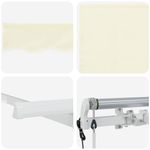 Casa si Gradina - Gradina si terasa - Umbrele si pavilioane - Pavilioane - Cortina Retractabila Manual Crema si Alb - Infinity.ro