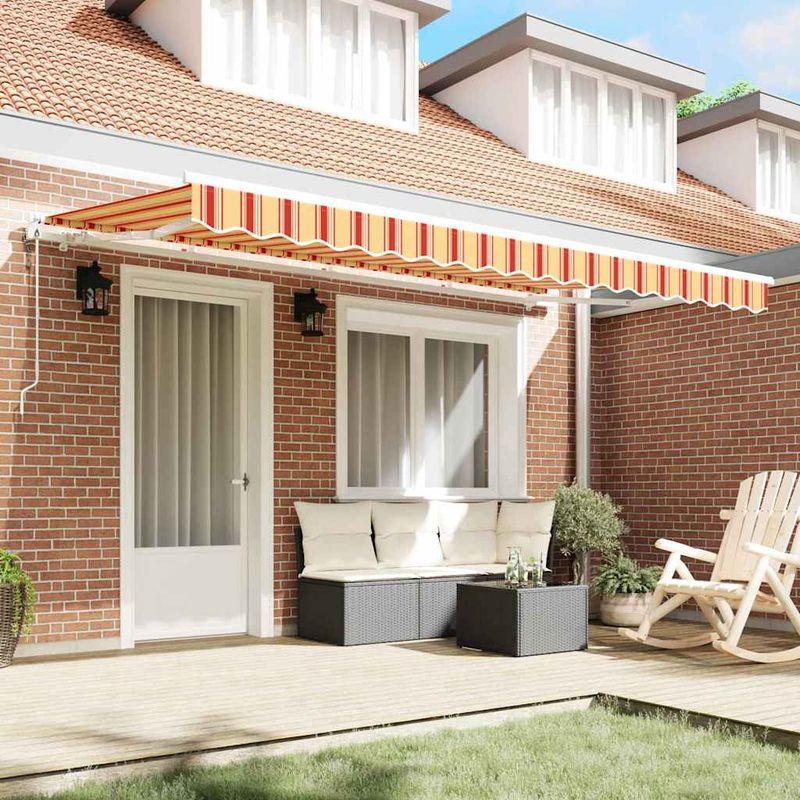 Casa si Gradina - Gradina si terasa - Umbrele si pavilioane - Pavilioane - Cortina Retractabila Multicolor si galben si portocaliu si alb - Infinity.ro