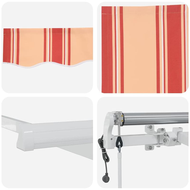 Casa si Gradina - Gradina si terasa - Umbrele si pavilioane - Pavilioane - Cortina Retractabila Multicolor si galben si portocaliu si alb - Infinity.ro