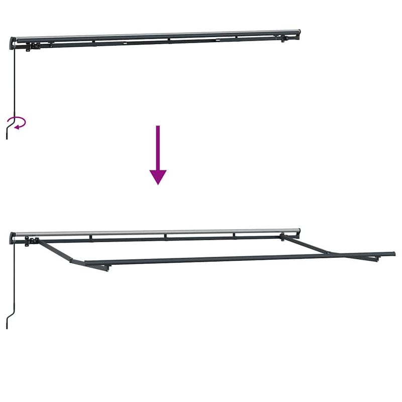 Casa si Gradina - Gradina si terasa - Umbrele si pavilioane - Pavilioane - Cortina Retractabila Antracit 3.5 x 2 m Metal si tesatura - Infinity.ro