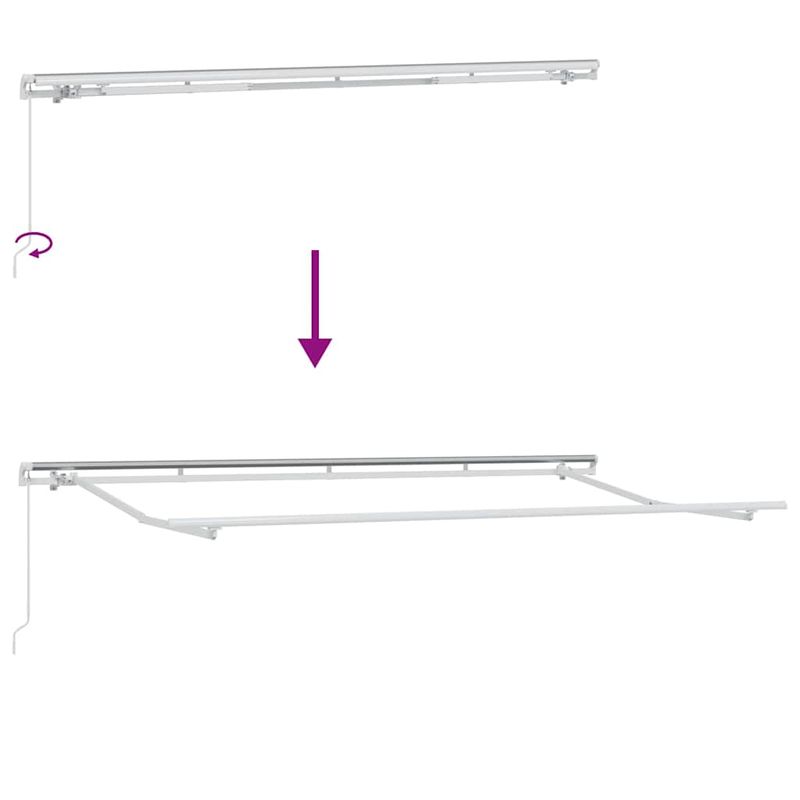 Casa si Gradina - Gradina si terasa - Umbrele si pavilioane - Pavilioane - Cortina Retractabila Manual Antracit si Alb 3.5 x 2 m - Infinity.ro