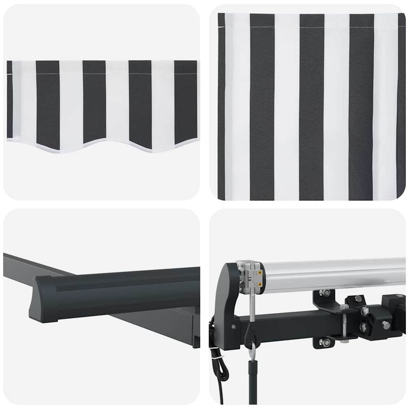 Casa si Gradina - Gradina si terasa - Umbrele si pavilioane - Pavilioane - Cortina Retractabila Manual Antracit si Alb - Infinity.ro