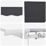 Casa si Gradina - Gradina si terasa - Umbrele si pavilioane - Pavilioane - Cortina Retractabila Manual Antracit si Alb - Infinity.ro