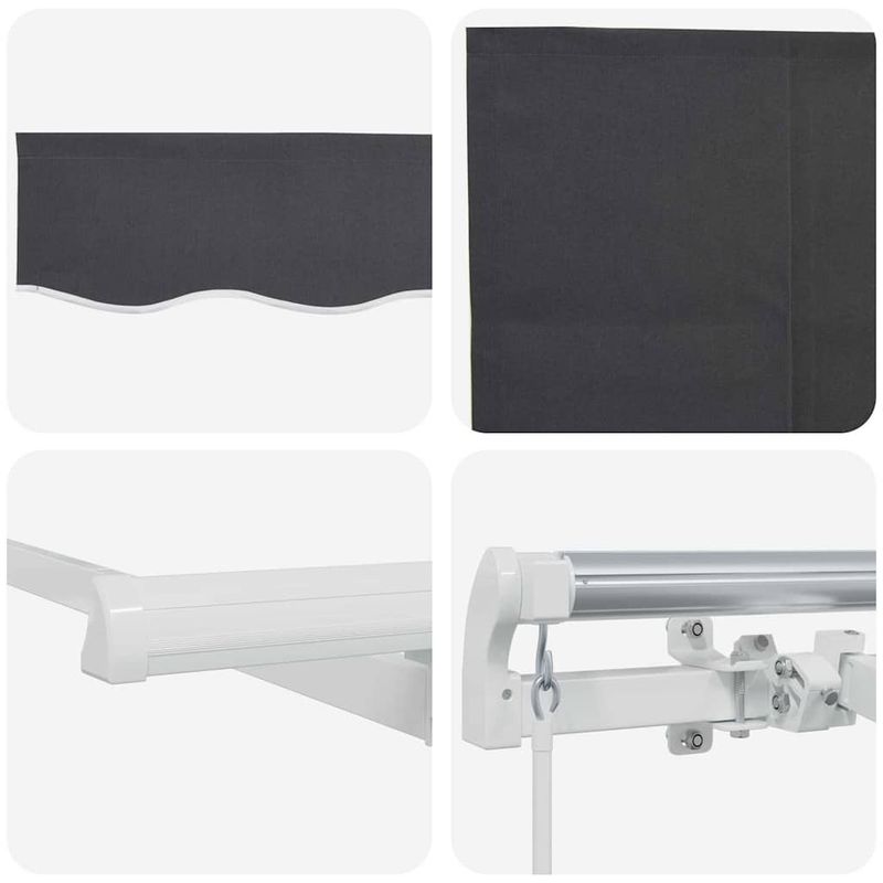 Casa si Gradina - Gradina si terasa - Umbrele si pavilioane - Pavilioane - Cortina Retractabila Manual Antracit si Alb - Infinity.ro