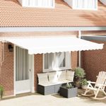 Casa si Gradina - Gradina si terasa - Umbrele si pavilioane - Pavilioane - Cortina Retractabila Manual Alb 400x200 cm 400 x 200 cm 4x2 m - Infinity.ro