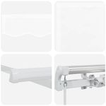 Casa si Gradina - Gradina si terasa - Umbrele si pavilioane - Pavilioane - Cortina Retractabila Manual Alb 400x200 cm 400 x 200 cm 4x2 m - Infinity.ro