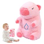 Jucarii, Copii si Bebe - Jucarii si jocuri - Jucarii de plus - Jucarie de plus Capibara KidMania® cu functie de respiratie, melodii si lumina pentru copii, 25 cm, roz - Infinity.ro