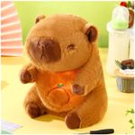 Jucarii, Copii si Bebe - Jucarii si jocuri - Jucarii de plus - Jucarie de plus Capibara KidMania® cu functie de respiratie, melodii si lumina pentru copii, 25 cm, maro - Infinity.ro