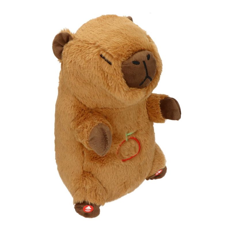 Jucarii, Copii si Bebe - Jucarii si jocuri - Jucarii de plus - Jucarie de plus Capibara KidMania® cu functie de respiratie, melodii si lumina pentru copii, 25 cm, maro - Infinity.ro