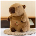 Jucarii, Copii si Bebe - Jucarii si jocuri - Jucarii de plus - Jucarie de plus Capibara KidMania® cu functie de respiratie, melodii si lumina pentru copii, 25 cm, maro - Infinity.ro