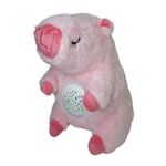 Jucarii, Copii si Bebe - Jucarii si jocuri - Jucarii de plus - Jucarie de plus Capibara KidMania® cu functie lumina de veghe si melodii pentru copii, 25 cm, roz - Infinity.ro