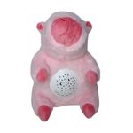 Jucarii, Copii si Bebe - Jucarii si jocuri - Jucarii de plus - Jucarie de plus Capibara KidMania® cu functie lumina de veghe si melodii pentru copii, 25 cm, roz - Infinity.ro