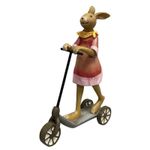 Casa si Gradina - Decoratiuni - Decoratiuni de sezon - Decoratiune Paste model iepure fetita si baietel pe trotineta, 19 cm, multicolor - Infinity.ro