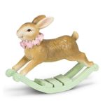 Casa si Gradina - Decoratiuni - Decoratiuni de sezon - Decoratiune Paste model Iepuras pe balansoar, 16 cm, auriu - Infinity.ro