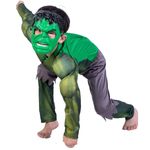 Jucarii, Copii si Bebe - Jucarii si jocuri - Jucarii de rol - Masti si costume copii - Costum Hulk clasic KidMania® cu muschi pentru baieti 100-110 cm 4-5 ani - Infinity.ro