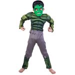 Jucarii, Copii si Bebe - Jucarii si jocuri - Jucarii de rol - Masti si costume copii - Costum Hulk clasic KidMania® cu muschi pentru baieti 100-110 cm 4-5 ani - Infinity.ro