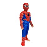 Jucarii, Copii si Bebe - Jucarii si jocuri - Jucarii de rol - Masti si costume copii - Costum Spider-Man KidMania® cu muschi, masca cu lumini si doua manusi lansator pentru copii 5-7 ani 110-120 cm - Infinity.ro