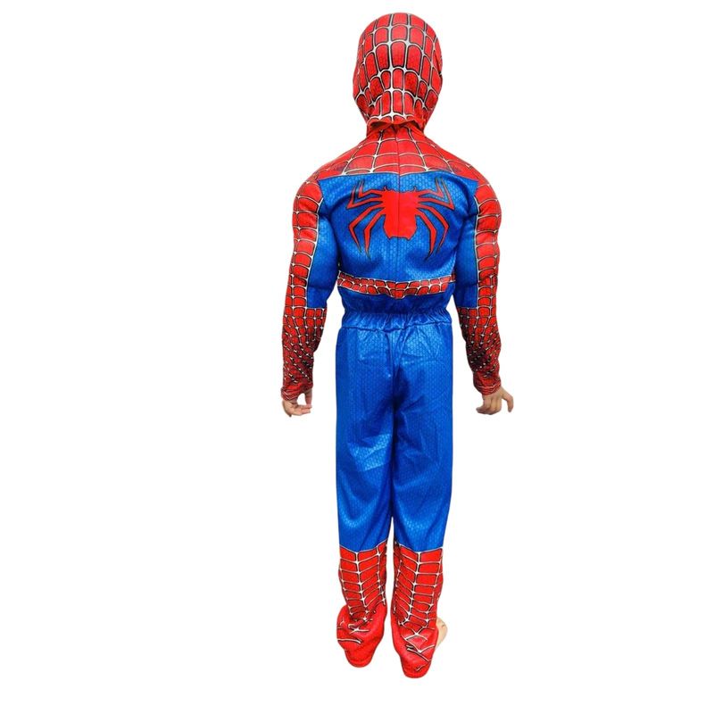Jucarii, Copii si Bebe - Jucarii si jocuri - Jucarii de rol - Masti si costume copii - Costum Spider-Man KidMania® cu muschi si doua manusi lansator pentru copii 7-9 ani 120-130 cm - Infinity.ro