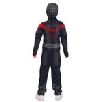 Jucarii, Copii si Bebe - Jucarii si jocuri - Jucarii de rol - Masti si costume copii - Costum Spiderman negru KidMania® cu muschi si doua manusi lansator pentru copii 3-5 ani 90-110 cm - Infinity.ro