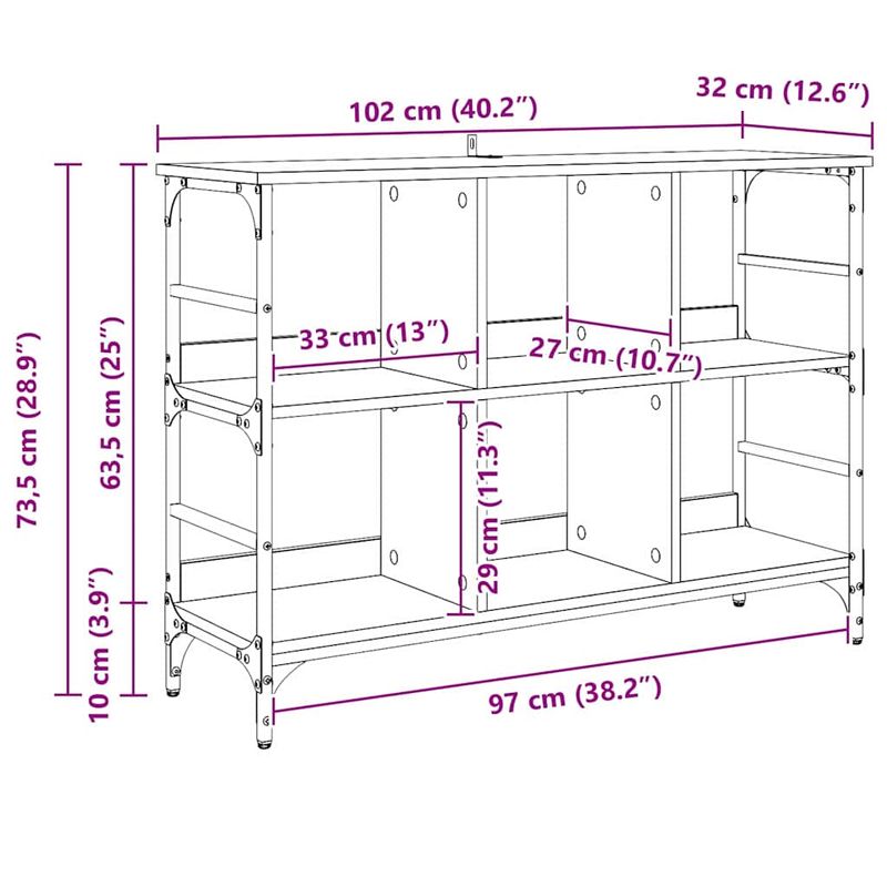 Casa si Gradina - Mobilier - Comode si corpuri - Comode - Bufet cu depozitare Negru 102 x 32 x 73.5 cm Lemn compozit - Infinity.ro