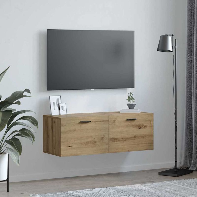 Casa si Gradina - Mobilier - Dulapuri si sifoniere - Dulapuri - Dulap de perete Pe perete stejar artizanal 100 x 36.5 x 35 cm - Infinity.ro