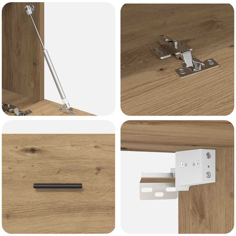 Casa si Gradina - Mobilier - Dulapuri si sifoniere - Dulapuri - Dulap de perete Pe perete stejar artizanal 100 x 36.5 x 35 cm - Infinity.ro
