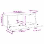 Casa si Gradina - Mobilier - Dulapuri si sifoniere - Dulapuri - Dulap de perete Pe perete stejar artizanal 100 x 36.5 x 35 cm - Infinity.ro