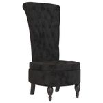 Casa si Gradina - Mobilier - Scaune si fotolii - Fotolii - Fotoliu cu spatar inalt, negru, catifea, design cu nasturi - Infinity.ro