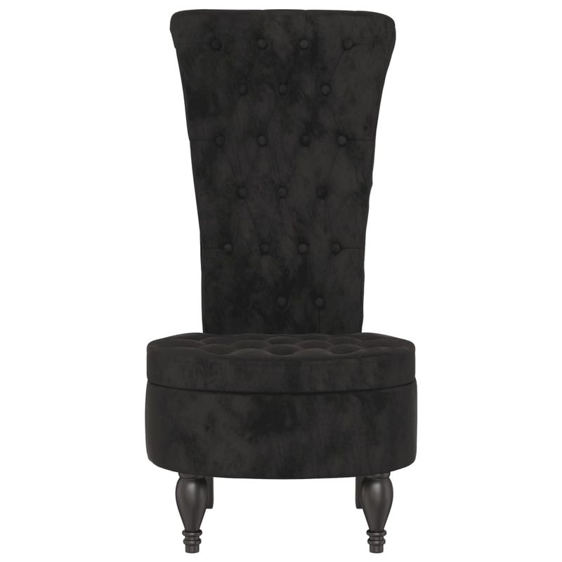 Casa si Gradina - Mobilier - Scaune si fotolii - Fotolii - Fotoliu cu spatar inalt, negru, catifea, design cu nasturi - Infinity.ro