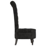 Casa si Gradina - Mobilier - Scaune si fotolii - Fotolii - Fotoliu cu spatar inalt, negru, catifea, design cu nasturi - Infinity.ro