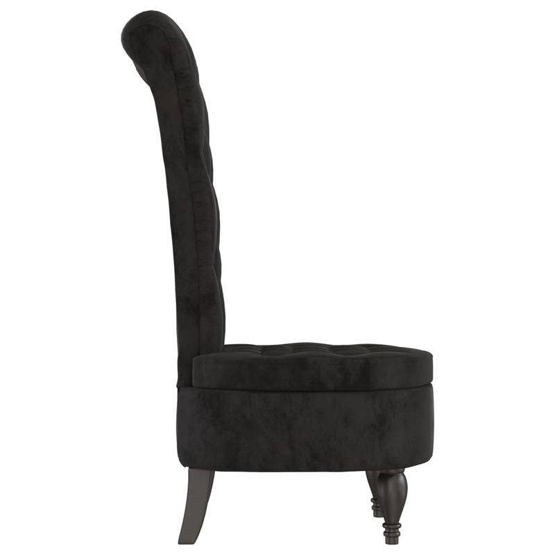 Casa si Gradina - Mobilier - Scaune si fotolii - Fotolii - Fotoliu cu spatar inalt, negru, catifea, design cu nasturi - Infinity.ro
