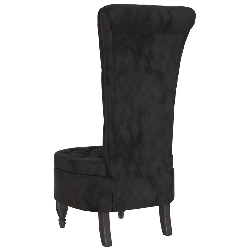 Casa si Gradina - Mobilier - Scaune si fotolii - Fotolii - Fotoliu cu spatar inalt, negru, catifea, design cu nasturi - Infinity.ro