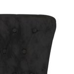 Casa si Gradina - Mobilier - Scaune si fotolii - Fotolii - Fotoliu cu spatar inalt, negru, catifea, design cu nasturi - Infinity.ro