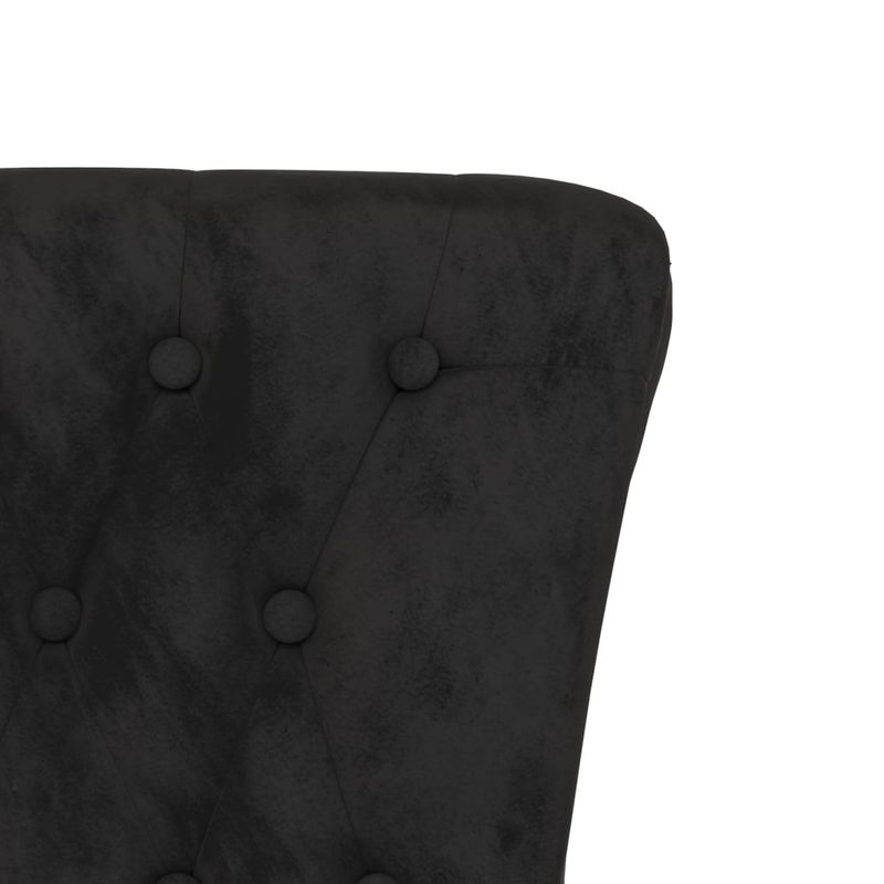 Casa si Gradina - Mobilier - Scaune si fotolii - Fotolii - Fotoliu cu spatar inalt, negru, catifea, design cu nasturi - Infinity.ro