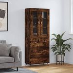 Casa si Gradina - Mobilier - Comode si corpuri - Corpuri bucatarie - Dulap inalt, stejar fumuriu, 69,5x34x180, lemn compozit - Infinity.ro