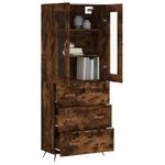 Casa si Gradina - Mobilier - Comode si corpuri - Corpuri bucatarie - Dulap inalt, stejar fumuriu, 69,5x34x180, lemn compozit - Infinity.ro
