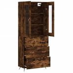 Casa si Gradina - Mobilier - Comode si corpuri - Corpuri bucatarie - Dulap inalt, stejar fumuriu, 69,5x34x180, lemn compozit - Infinity.ro