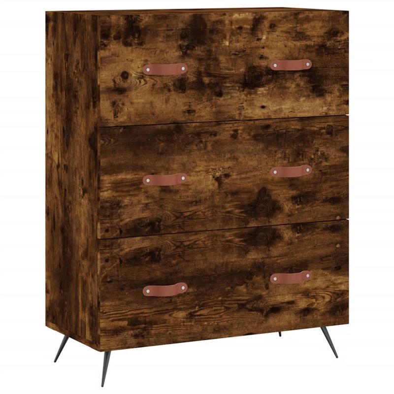 Casa si Gradina - Mobilier - Comode si corpuri - Corpuri bucatarie - Dulap inalt, stejar fumuriu, 69,5x34x180, lemn compozit - Infinity.ro