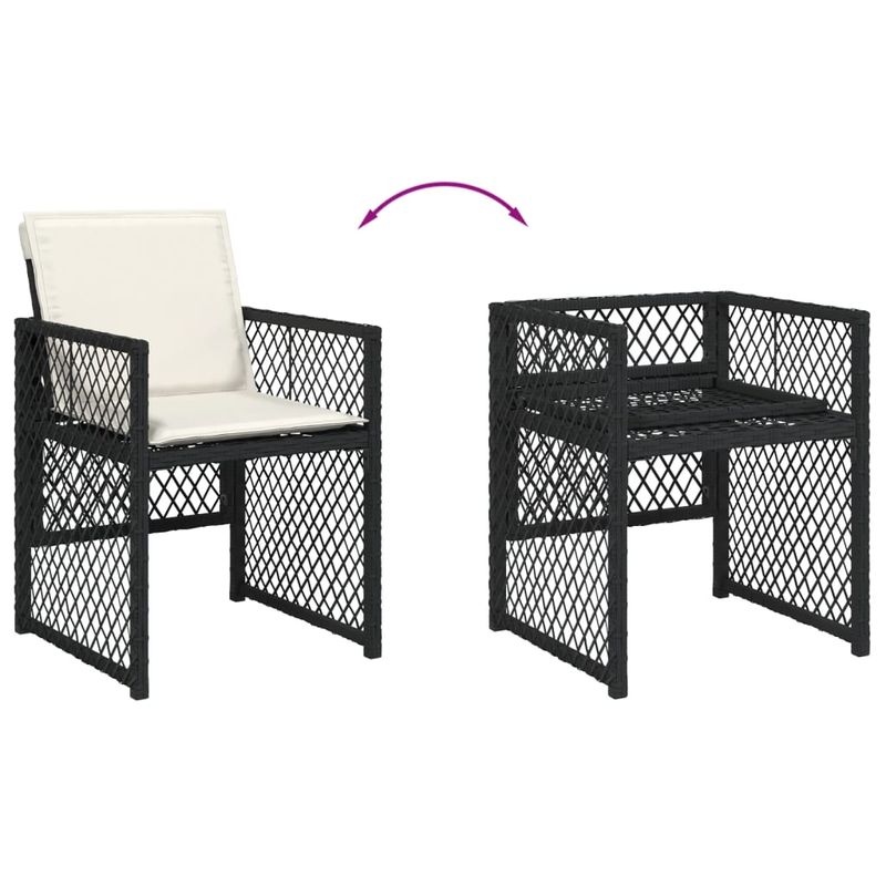 Casa si Gradina - Gradina si terasa - Mobilier exterior - Seturi mobila gradina - Set mobilier de gradina cu perne, 13 piese, negru, poliratan - Infinity.ro