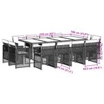 Casa si Gradina - Gradina si terasa - Mobilier exterior - Seturi mobila gradina - Set mobilier de gradina cu perne, 13 piese, negru, poliratan - Infinity.ro