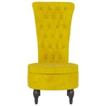 Casa si Gradina - Mobilier - Scaune si fotolii - Fotolii - Fotoliu cu spatar inalt, galben, catifea, design cu nasturi - Infinity.ro